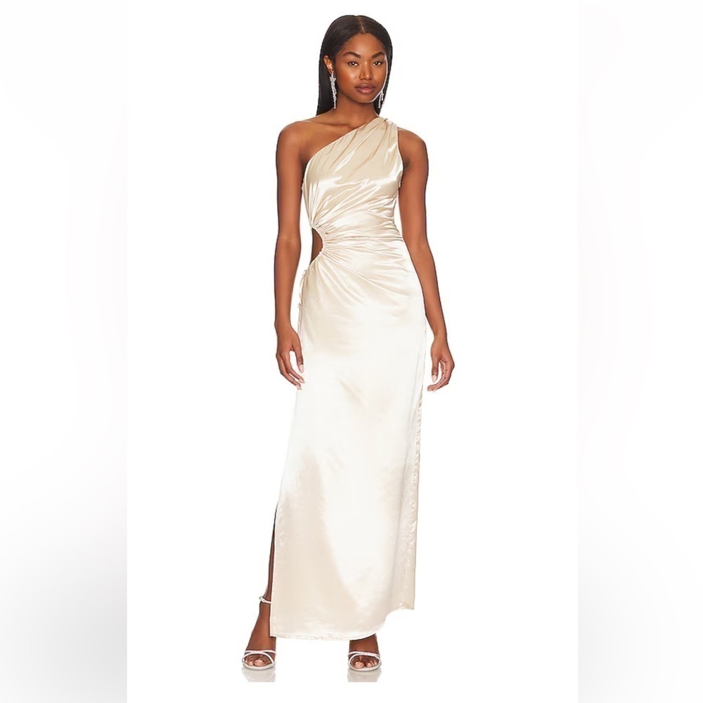 NWT Line & Dot Eliza Cut Out Dress in Champagne
